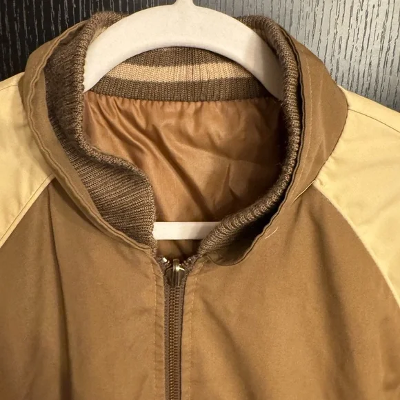 Vintage 1980s Reversible Jacket Men’s Large Cream Brown